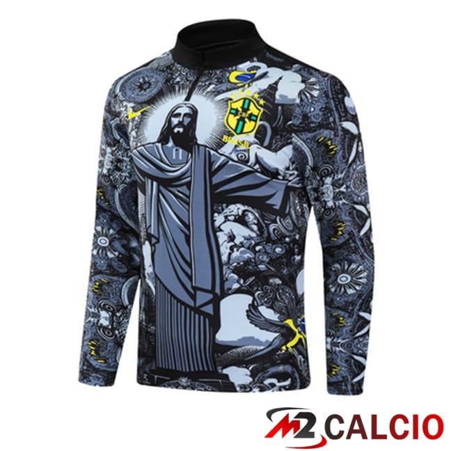Felpa Allenamento Brasile Nero 2024/2025