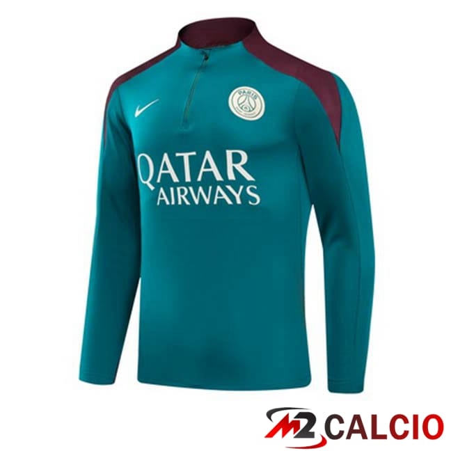 Felpa Allenamento Paris PSG Verde 2024/2025
