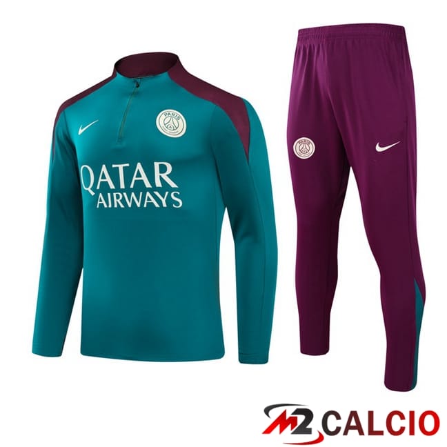 Insieme Tuta Calcio Paris PSG Verde 2024/2025