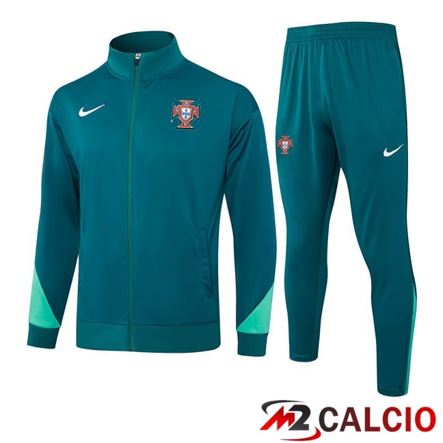 Insieme Tuta Calcio - Giacca Portogallo Verde 2024/2025