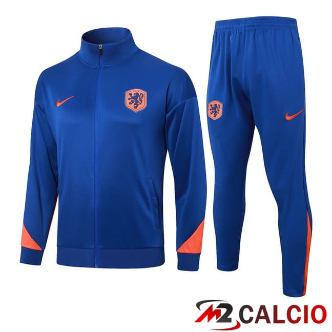 Insieme Tuta Calcio - Giacca Paesi Bassi Blu 2024/2025