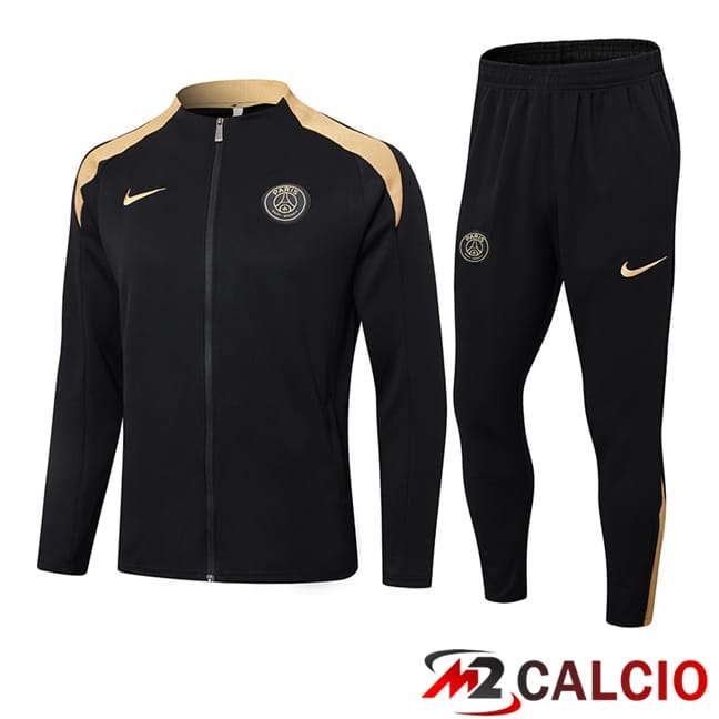 Insieme Tuta Calcio - Giacca Paris PSG Nero 2024/2025
