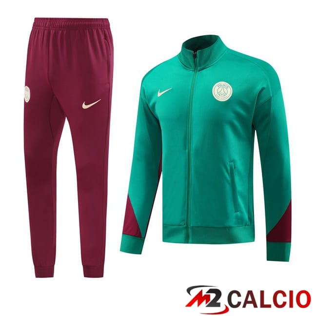 Insieme Tuta Calcio - Giacca Paris PSG Verde 2024/2025