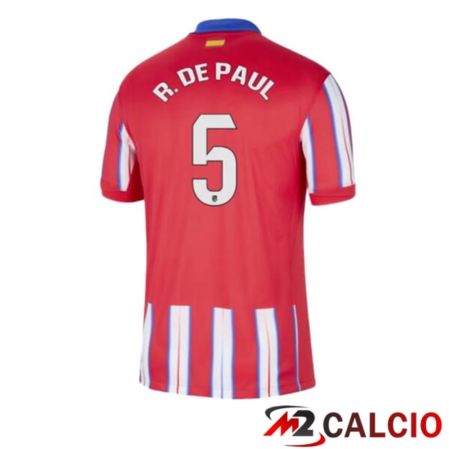 Maglie Calcio Atletico Madrid (R. DE PAUL 5) Prima Rosso 2024/2025