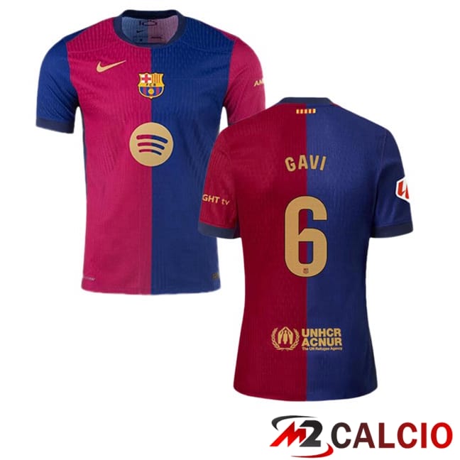 Maglie Calcio FC Barcellona (GAVI 6) Prima Blu Rosso 2024/2025