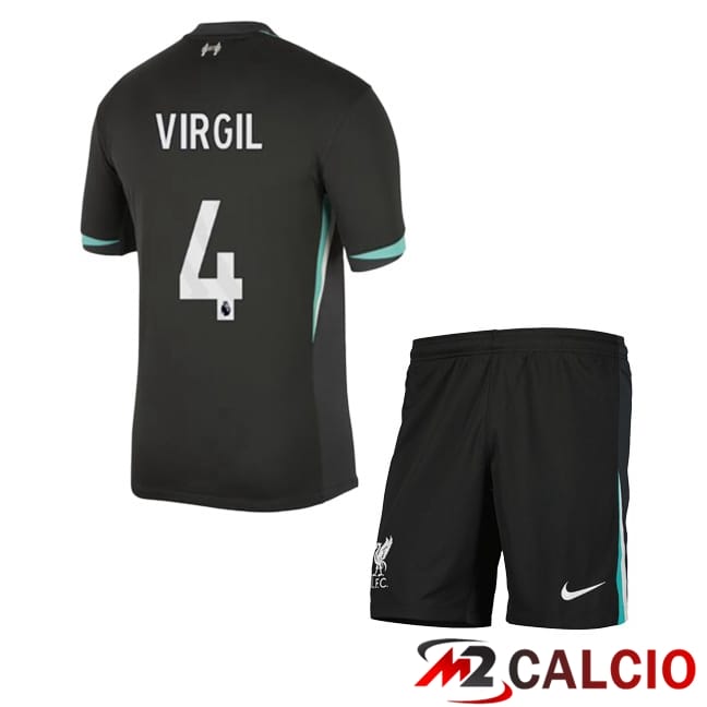 Maglie Calcio FC Liverpool (VIRGIL 4) Bambino Seconda Nero 2024/2025