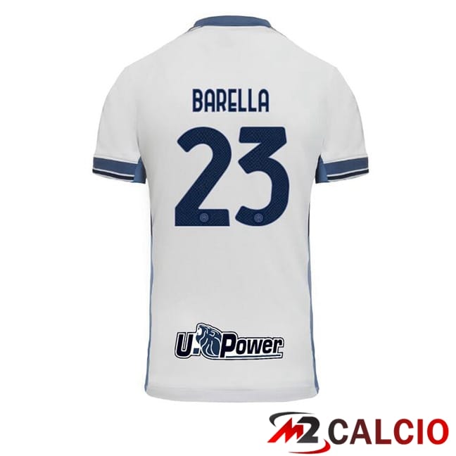 Maglie Calcio Inter Milan (BARELLA 23) Seconda Bianco 2024/2025