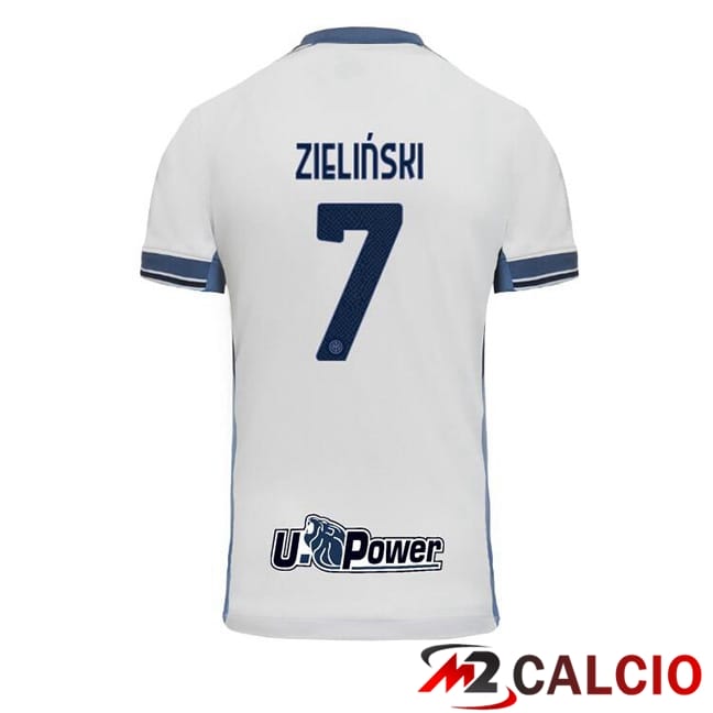 Maglie Calcio Inter Milan (ZIELIŃSKI 7) Seconda Bianco 2024/2025