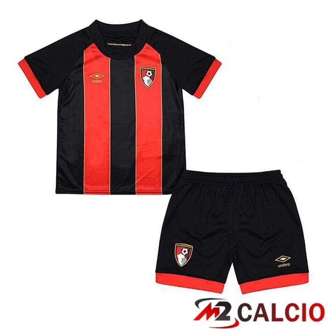 Maglie Calcio AFC Bournemouth Bambino Prima Nero Rosso 2024/2025