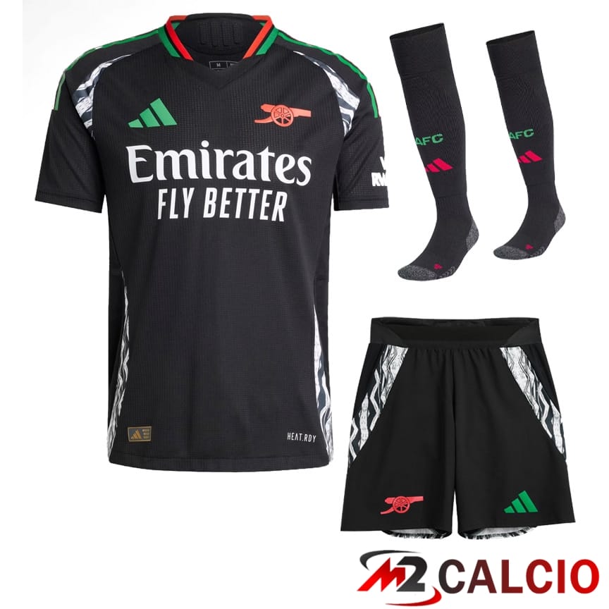 Insieme Maglie Calcio Arsenal Seconda (Pantaloncini + Calzini) 2024/2025