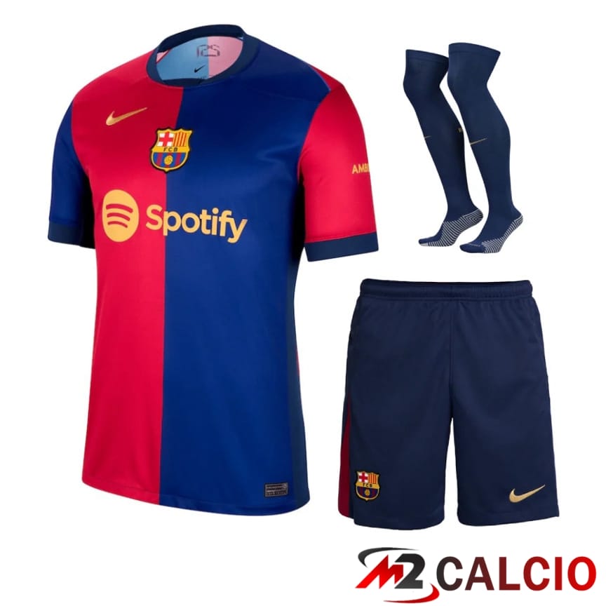 Insieme Maglie Calcio FC Barcellona Prima (Pantaloncini + Calzini) 2024/2025
