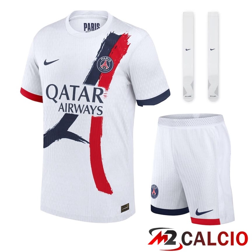 Insieme Maglie Calcio Paris PSG Seconda (Pantaloncini + Calzini) 2024/2025