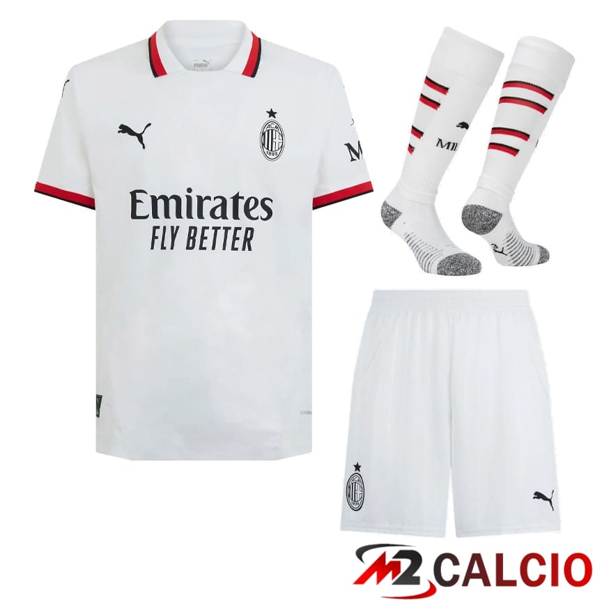 Insieme Maglie Calcio AC Milan Seconda (Pantaloncini + Calzini) 2024/2025