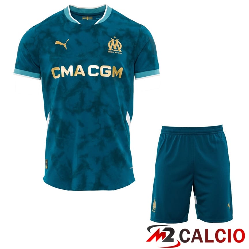 Insieme Maglie Calcio Marsiglia OM Seconda + Pantaloncini 2024/2025