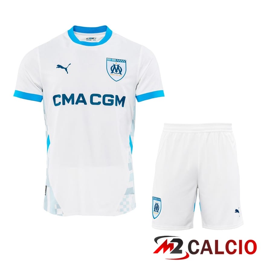 Insieme Maglie Calcio Marsiglia OM Prima + Pantaloncini 2024/2025