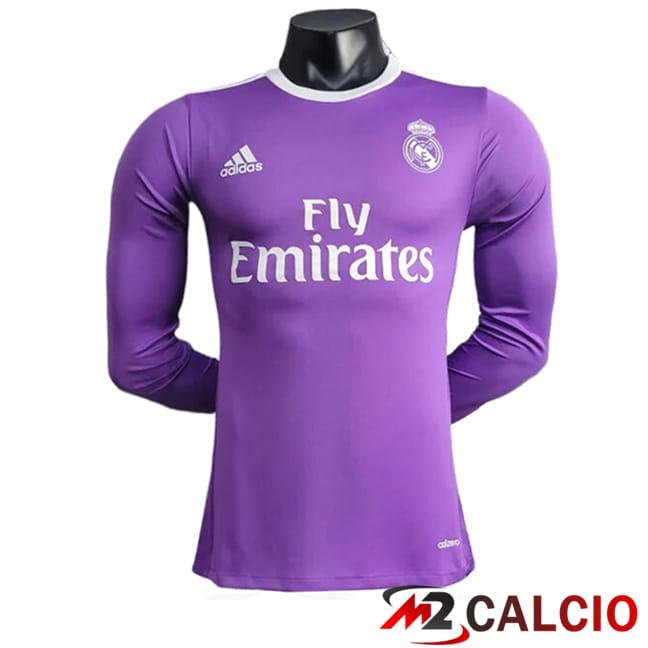 Maglie Calcio Real Madrid Retro Seconda Manica Lunga 2014/2015