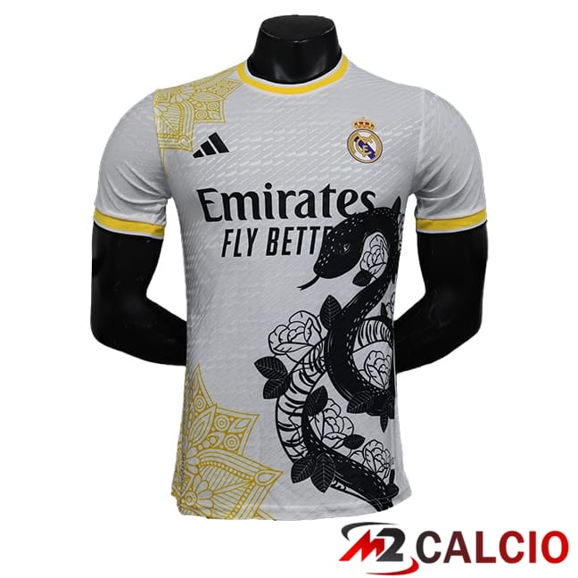 Maglie Calcio Real Madrid Edizione Speciale Bianco/Giallo 2024/2025