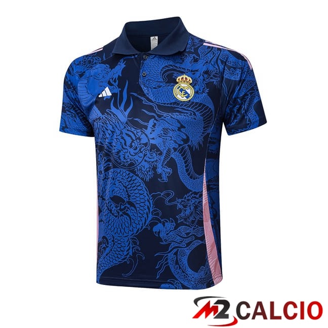 Maglia Polo Real Madrid Blu Reale 2024/2025
