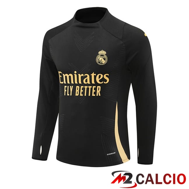 Felpa Allenamento Real Madrid Nero 2024/2025