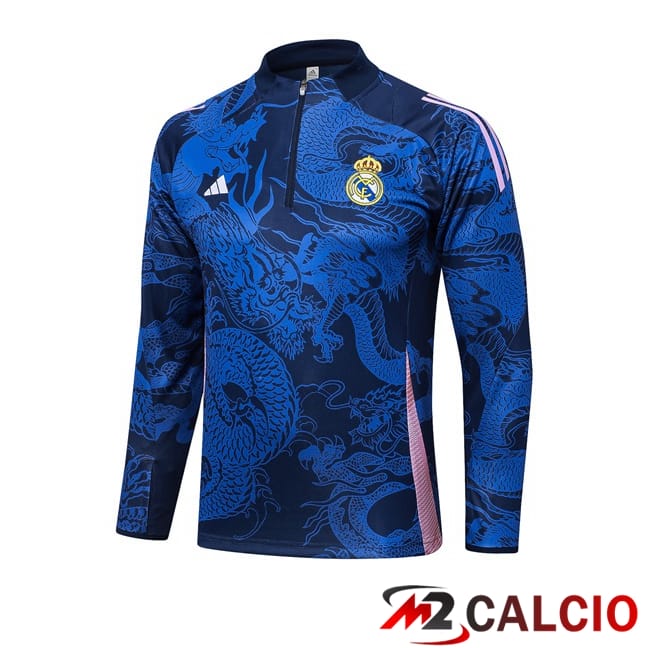 Felpa Allenamento Real Madrid Blu Reale 2024/2025