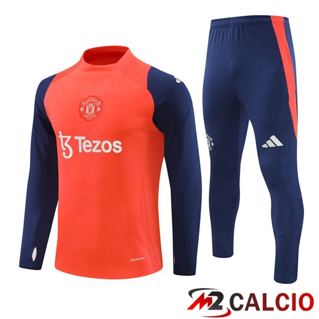 Insieme Tuta Calcio Manchester United Arancia 2024/2025