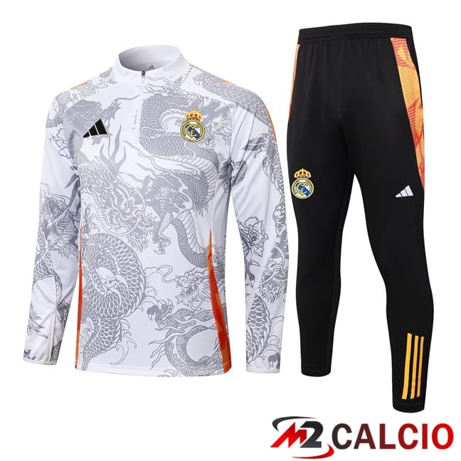 Insieme Tuta Calcio Real Madrid Bianco 2024/2025