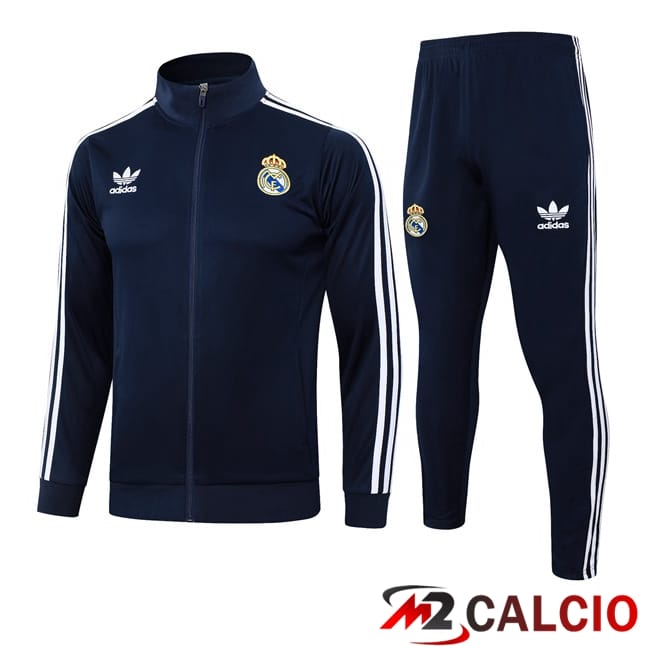 Insieme Tuta Calcio - Giacca Real Madrid Blu Reale 2024/2025