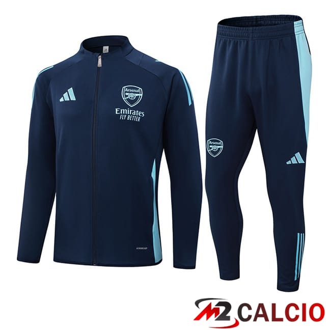 Insieme Tuta Calcio - Giacca Arsenal Blu Reale 2024/2025