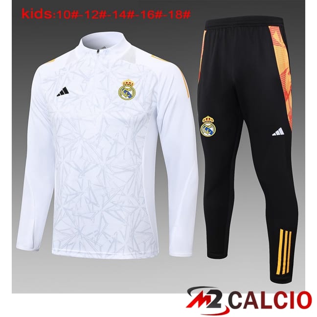 Insieme Tuta Calcio Real Madrid Bambino Bianco 2024/2025