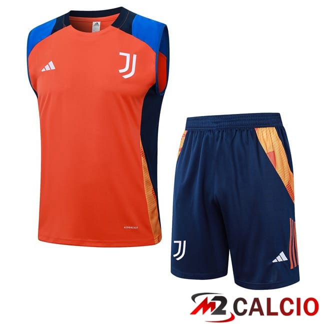 Canotta Allenamento Juventus + Pantaloncini Arancia 2024/2025