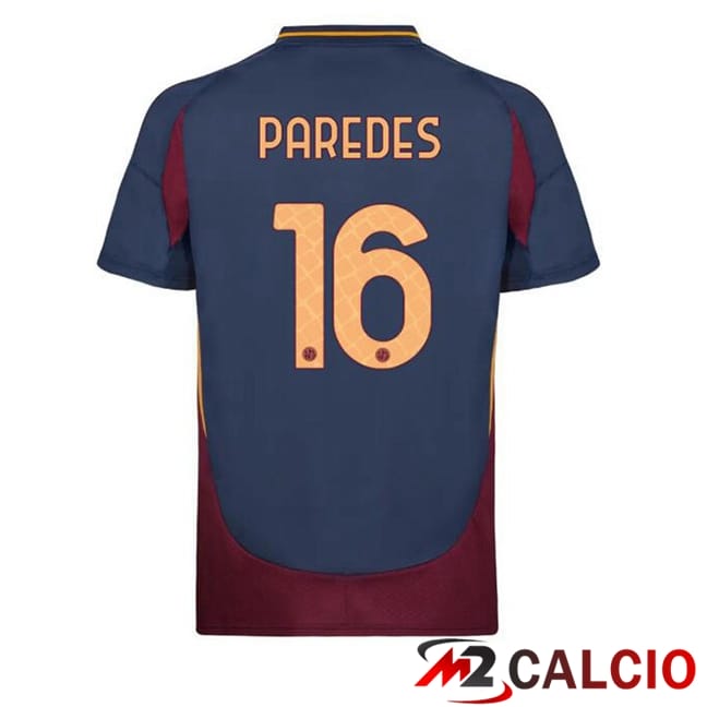 Maglie Calcio AS Roma (PAREDES 16) Terza Blu Reale 2024/2025