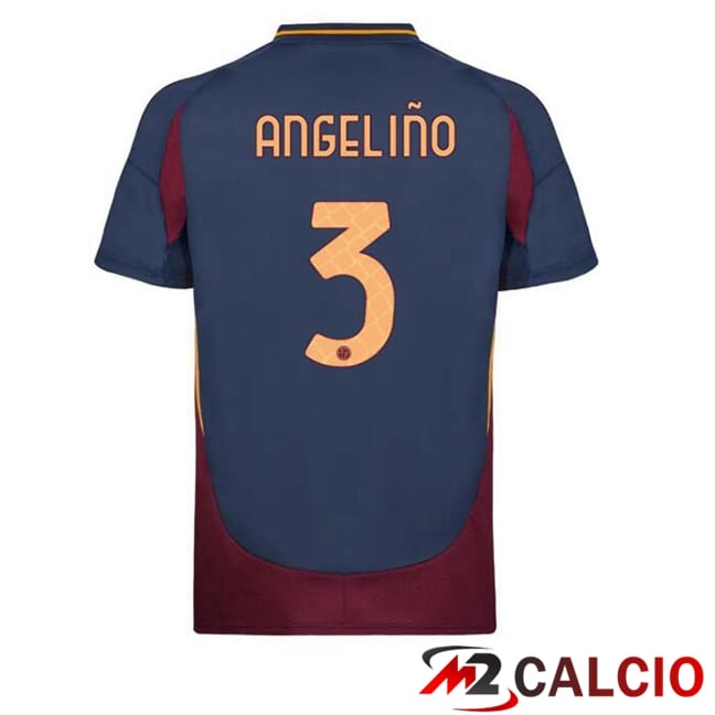 Maglie Calcio AS Roma (ANGELIÑO 3) Terza Blu Reale 2024/2025