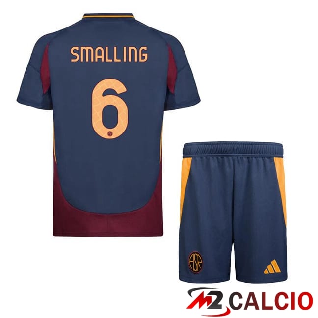 Maglie Calcio AS Roma (SMALLING 6) Bambino Terza Blu Reale 2024/2025