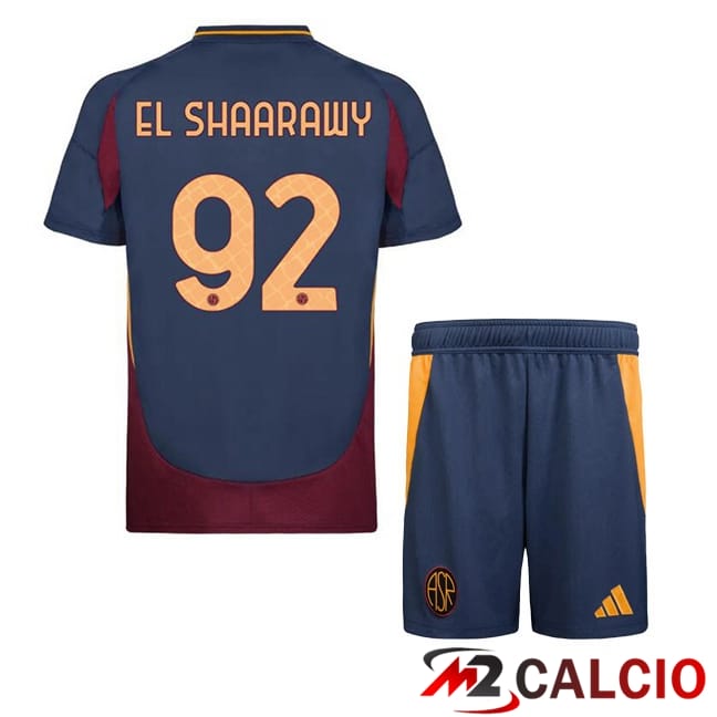 Maglie Calcio AS Roma (EL SHAARAWY 92) Bambino Terza Blu Reale 2024/2025