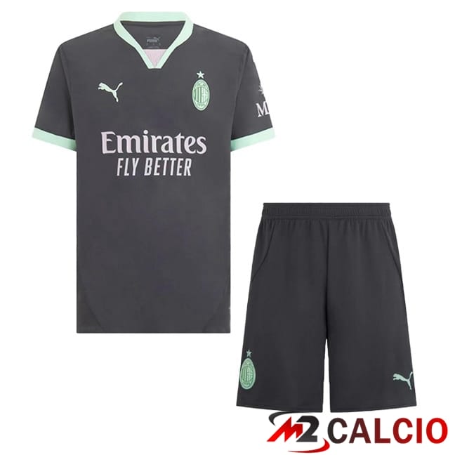 Maglie Calcio AC Milan Bambino Terza Nero 2024/2025