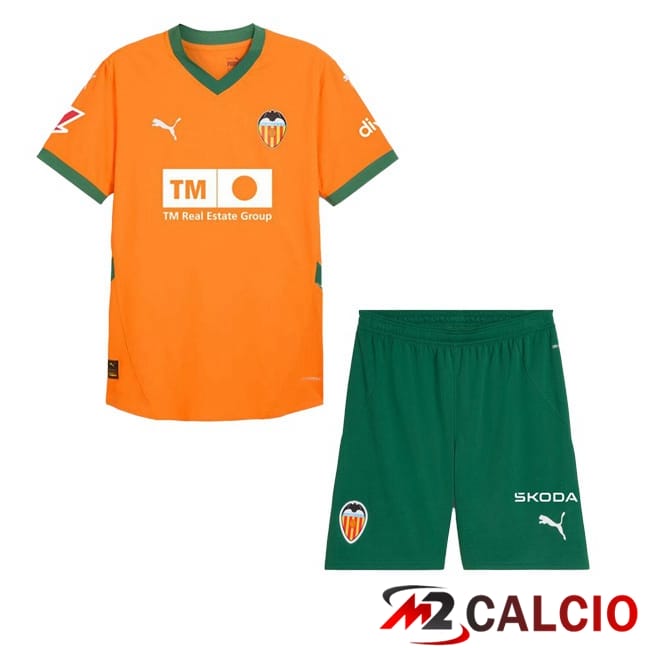 Maglie Calcio Valencia CF Bambino Terza Arancia 2024/2025
