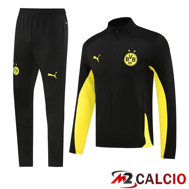 Insieme Tuta Calcio - Giacca Dortmund BVB Nero 2024/2025
