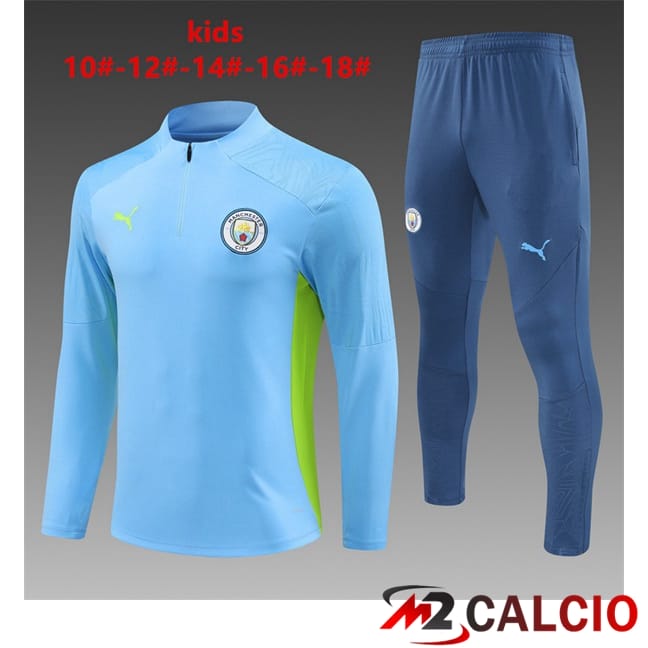 Insieme Tuta Calcio Manchester City Bambino Blu 2024/2025