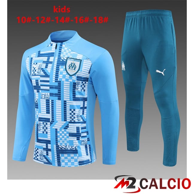 Insieme Tuta Calcio Marsiglia OM Bambino Blu 2024/2025