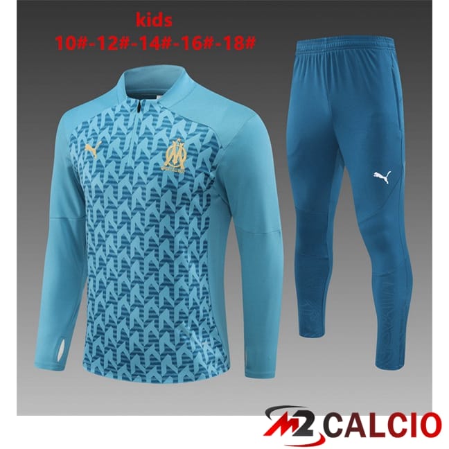 Insieme Tuta Calcio Marsiglia OM Bambino Blu 2024/2025