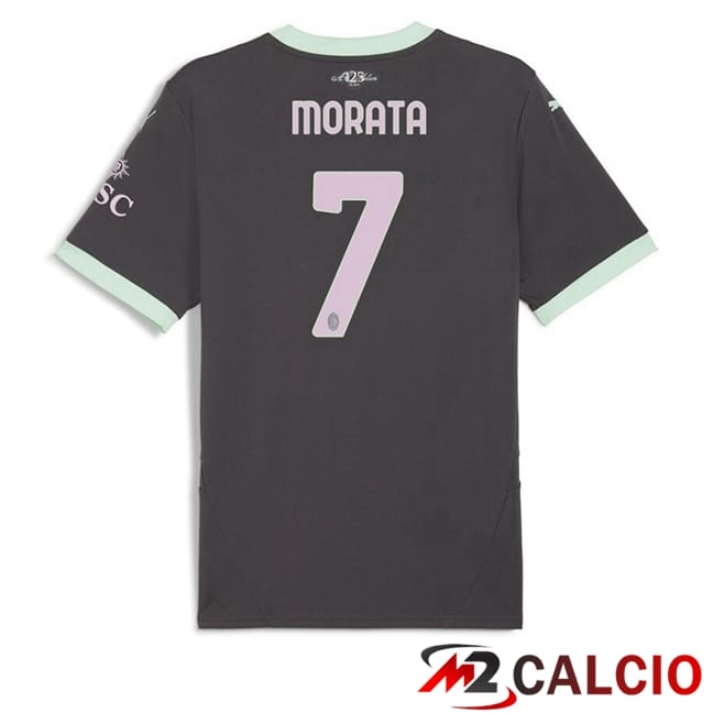 Maglie Calcio AC Milan (Morata 7) Terza Nero 2024/2025
