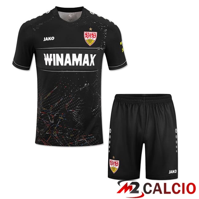 Maglie Calcio VfB Stuttgart Bambino Terza Nero 2024/2025