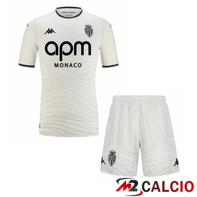 Maglie Calcio AS Monaco Bambino Terza Bianco 2024/2025