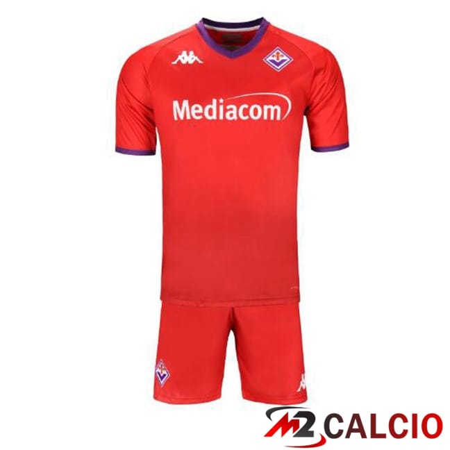 Maglie Calcio ACF Fiorentina Bambino Terza Rosso 2024/2025