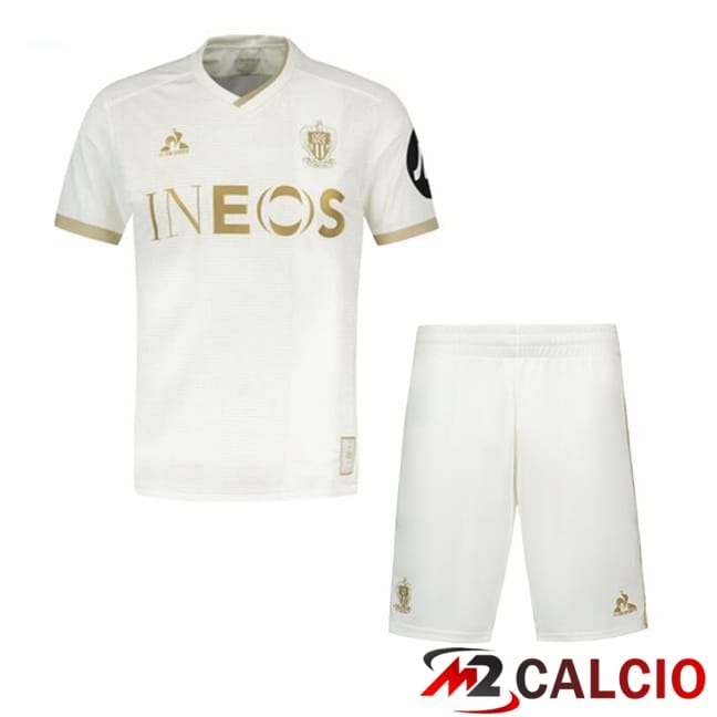 Maglie Calcio OGC Nice Bambino Seconda Bianco 2024/2025