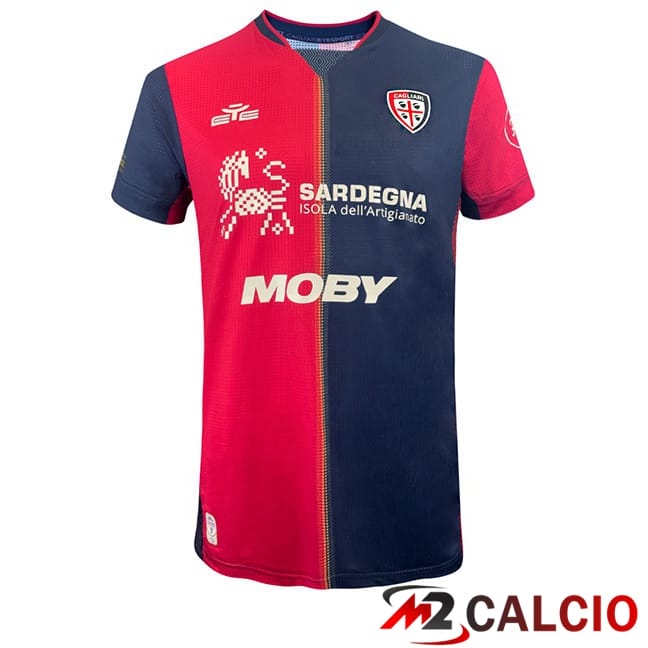 Maglie Calcio Cagliari Calcio Prima Blu Rosso 2024/2025