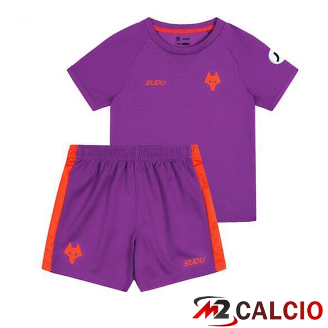 Maglie Calcio Wolves Bambino Terza Viola 2024/2025