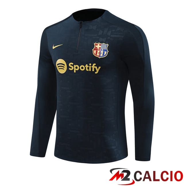 Felpa Allenamento FC Barcellona Blu Reale 2024/2025