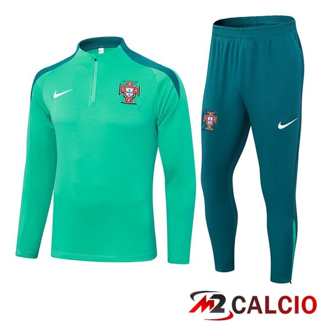 Insieme Tuta Calcio Portogallo Verde 2024/2025