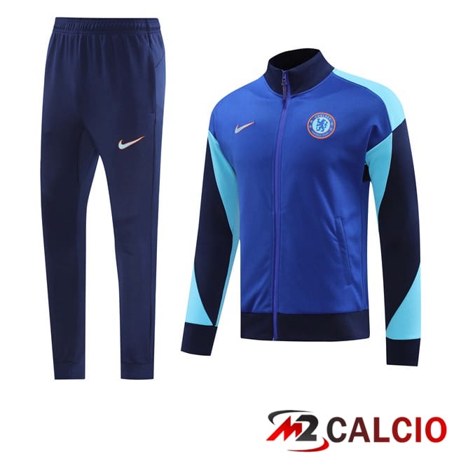 Insieme Tuta Calcio - Giacca FC Chelsea Blu Reale 2024/2025